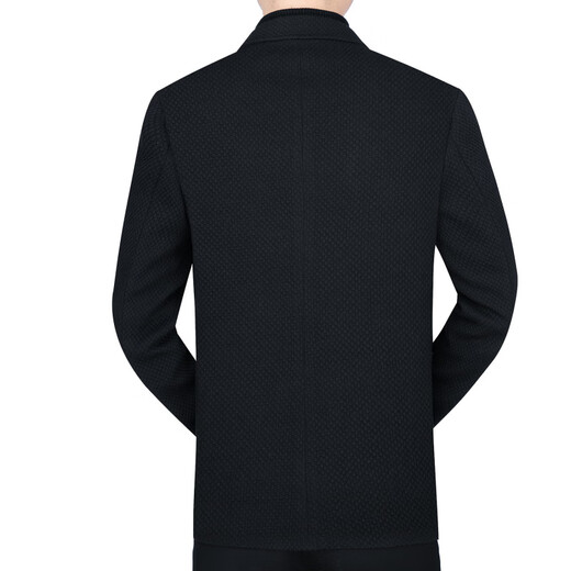 SUSTYLE luxury high-end brand men's high-end jacket men's spring and autumn business casual slim fit young and middle-aged suits men's singles black 2XL 185