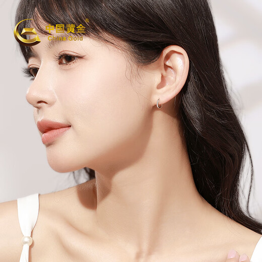 CHINA GOLD Sterling Silver Earrings for Women S925 Silver Glossy Hoop Earrings Versatile Silver Earrings Birthday Gift for Girlfriend and Wife Today/Next Day Delivery S925 Silver Glossy Earrings