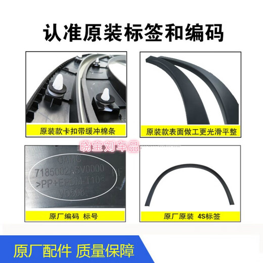Xilua is suitable for Trumpchi GS4/GS5/GS3 front, back, left and right fender arches, fender decorative strips/1517 model GS4 right rear brand