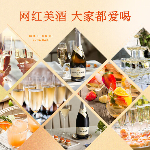 CANIS FAMILIARIS布多格意大利原瓶进口红酒 吻月无醇甜白葡萄酒 750ml 单瓶装