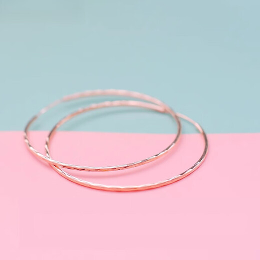 DL 199818k gold earrings rose gold earrings color silver large hoop earrings 2024 new style women's silver color gold patterned rose gold 5.0 cm silver earrings