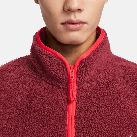 耐克（Nike）外套男装上衣 春秋季新款保暖仿羊羔绒立领时尚运动服休闲服夹克 FZ6194-677/红色/龙年限定 L (175) /建议130-150斤