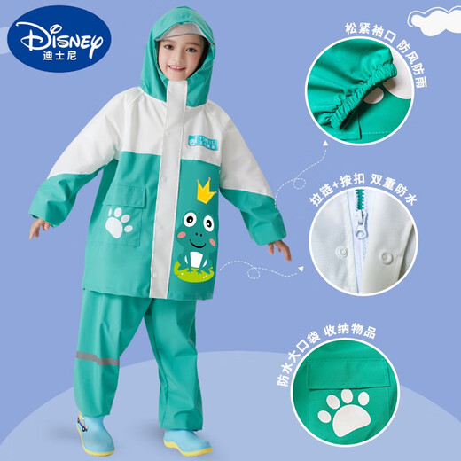 迪士尼（Disney）儿童分体雨衣雨裤套装防水全身幼儿园宝宝小学生女童小童外套雨披 757粉兔+书包位 XXXL