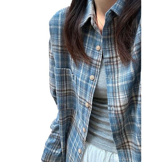 Pei Shiyan Blue Grinding Camisa a cuadros Autumnia e invierno de manga larga para hombres Plus Velvet La chaqueta de camisa de estilo de cercanías estadounidense en terciopelo C9734 Orange Plus Velvet M 95-115Jin [Jin equivale a 0.5 kg] se puede usar