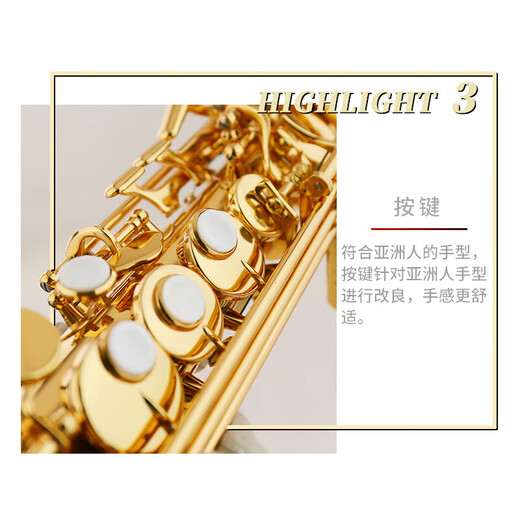 Saxophone jinbao jbsst-400 tube droit saxophone peint en or droit de saxophone