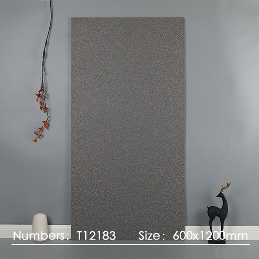 Ji Litian all-over stone grain brick gray pitted antique brick particle texture non-slip wear-resistant floor tile outdoor courtyard square brick T12183 600*1200