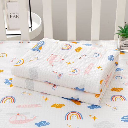 Disney (Disney) Clase A Baby Pure Cotton Orine Separator impermeable y transpirable cama grande lavable almohadilla de doble cara para niños Sanderador de orina separador de sandía [Estilo antibacteriano de algodón puro de doble cara] 70*100 cm [Compre una gratis uno gratis, envíe dos piezas]
