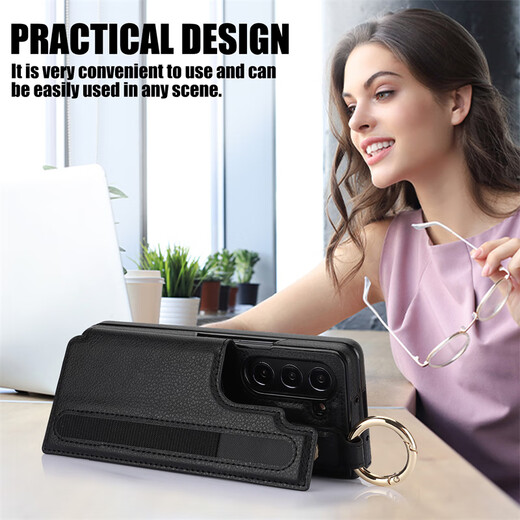 Jinhao eignet sich für Samsung Z Fold5 Mobiltelefone Hülle Pensteckplatz Wallet Wallet Faltblatt