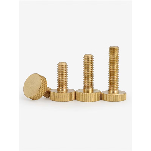 
Ice-energy brass hand-tight screw copper knurled large flat head hand-tight screw large round head hand-tight adjusting screw GB835 M3*4 (head diameter 9 thick 3) (10 pieces)