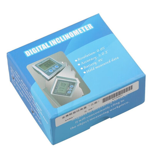 WD high-precision digital display inclinometer mini level inclinometer level ruler slope gauge electronic angle metal with magnet on three sides-A50