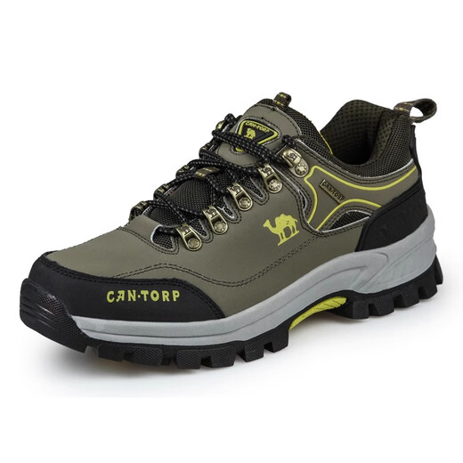 
Clearance and Size Camel Men's Shoes Autumn Outdoor Sports Leisure Shoes Men's Waterproof and Anti-Slip Hiking Hiking Shoes Leather Gray 14088 38