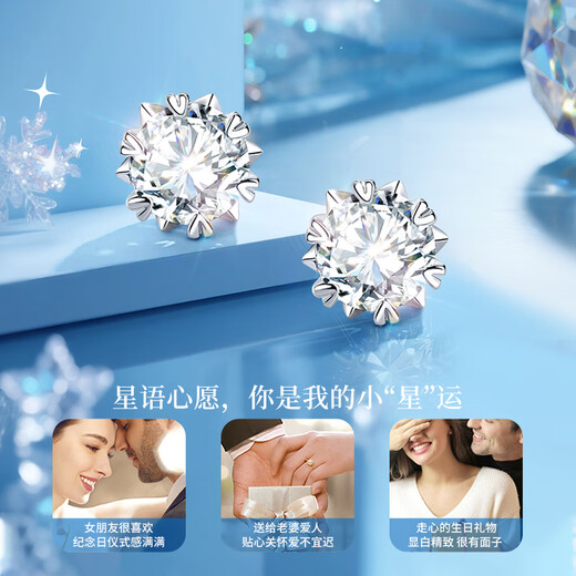 China Gold Snowflake Starburst Pure Silver Earrings for Women Topaz Earrings Girls Birthday Gifts for Girlfriends and Wife Wedding Anniversary Pure Silver Starburst Snowflake Earrings Jingsuda