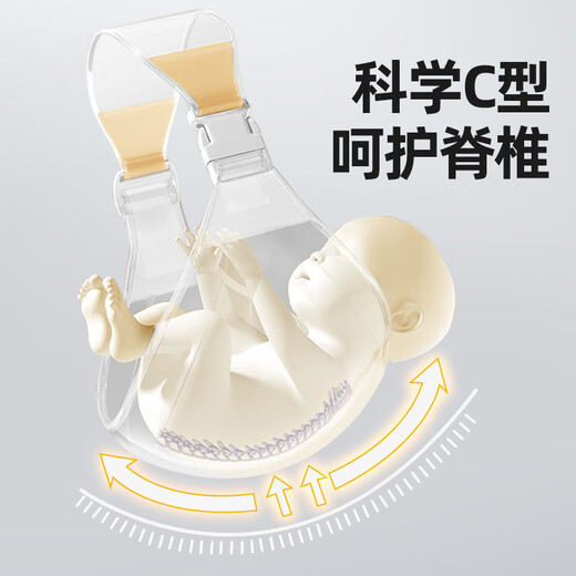 高童小月龄婴儿背带外出抱娃神器解放双手简易省力前抱式新生儿宝宝 莫奈灰-加宽肩带