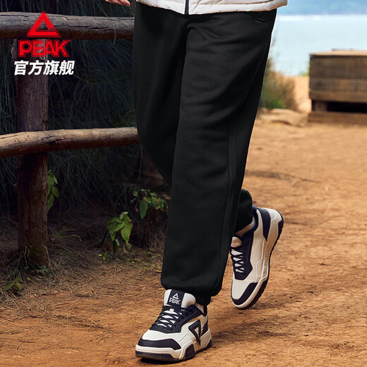 Peak sweatpants men's autumn and winter plus velvet to keep warm and versatile knitted leggings trousers loose men's sweatpants casual pants DF344231