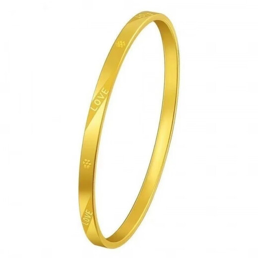 BXE pure gold 999 pure silver gold-plated silver bracelet four-leaf clover wedding Chinese Valentine's Day jewelry for girlfriend and wife gift, grab it quickly + LOVE bracelet 60 inner diameter + only 23 sets left, 10.8g, 3999 yuan