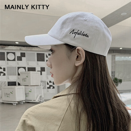 MAINLYKITTY女士棒球帽软顶鸭舌帽子遮阳跑步休闲帽女2025新款送女友老婆礼物 黑色-礼盒装