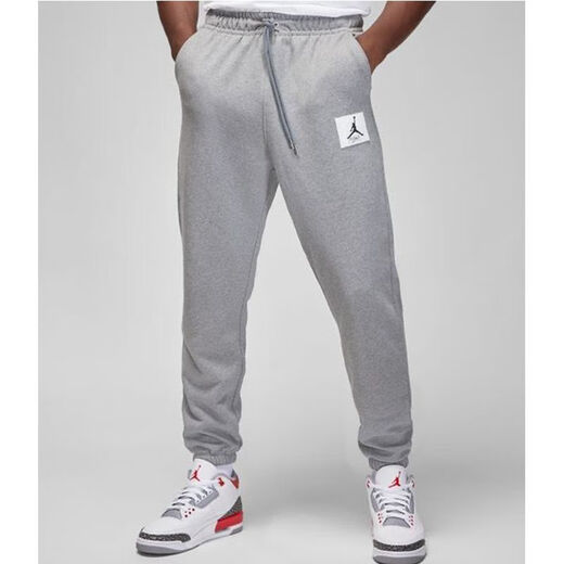 腾讯体育（Tencent Sports）新款aj飞人长裤秋冬春夏季情侣潮牌宽松运动休闲舒适束脚卫裤 6223灰色 3XL (175-180cm)