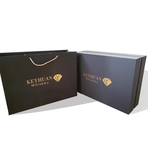 DEATKN French gold-painted whiskey glass gift box set crystal glass wine glass wine bottle wine set gift gift ice cracked gift box set 7-piece set