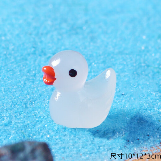 Internet celebrity luminous mini color crystal duck toy car ornaments luminous decompression animal small objects duck ornaments set of 9