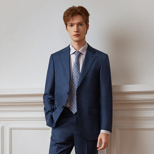 Guillaume de Mons Aojia VBC fabric suit suit for men Milan eye blue high-end business formal wedding suit 2025 spring and summer gray blue two-piece suit top + pants 50