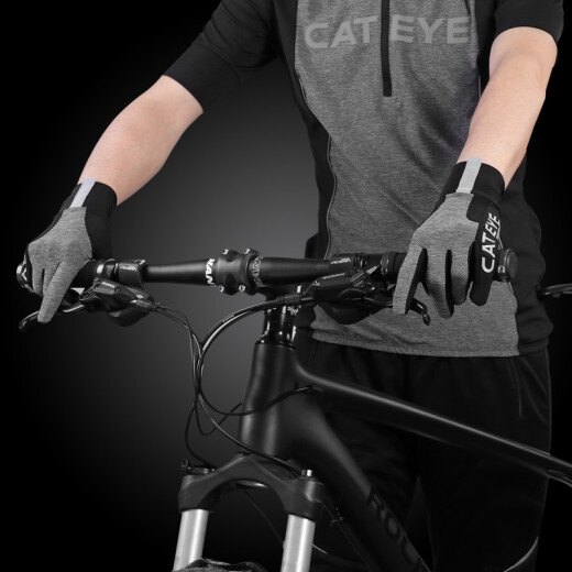 CATEYE Cycling Gloves Full Finger Spring and Autumn Men's and Women's Cycling Gloves Long Finger Touch Screen Shock Absorbing Cycling Equipment L