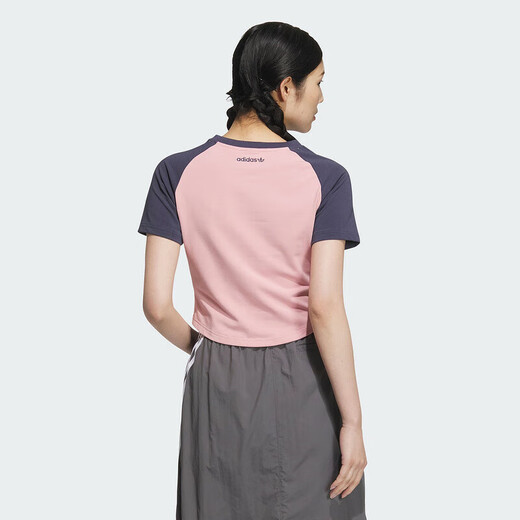 阿迪达斯 （adidas）三叶草短袖女装夏季新款户外运动短款时尚休闲圆领t恤 JP1429 XL