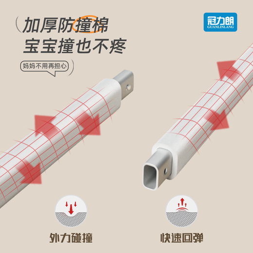 冠力朗（GUANLILANG）床围栏婴儿童床上无缝宝宝床边防护栏拼接两面防摔挡板加高通用 熊宝宝x1+小星星x1【无缝防夹】 1.8米*2.0米   二片装