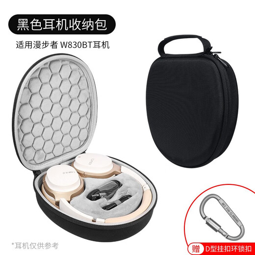 Modun adecuado para Wanderer W830NB W830BT Bolsa de auriculares W860NB Bolsa de almacenamiento montada en la cabeza LS880NBPRO MT6 Pro Anti-Compression Protección de amortiguadores de amortiguadores Caja de almacenamiento duro Bolsa de auriculares Wanderer [Pequeño]