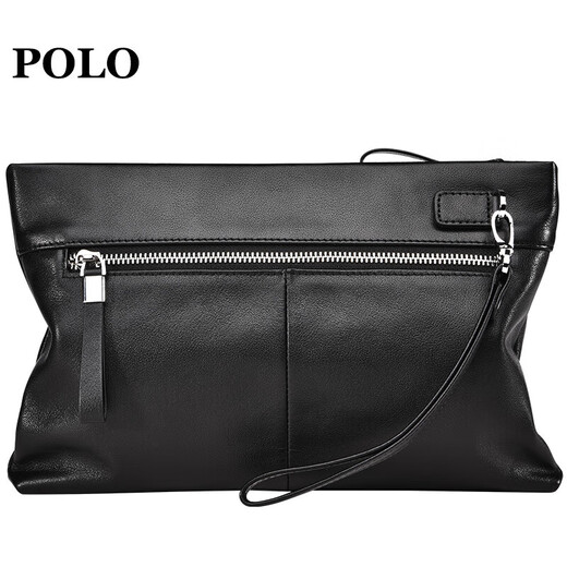 Polo Handtasche für Männer Kopfschicht Cowide Clutch für Männer Brieftasche Bargeldumschlag Coupon Brieftasche Vatertagsgeschenk für Papa