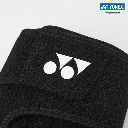 YONEX/尤尼克斯 专业羽毛球护膝 开放式透气支撑可调节yy男女 MPS-24CR 黑色 1只装 均码