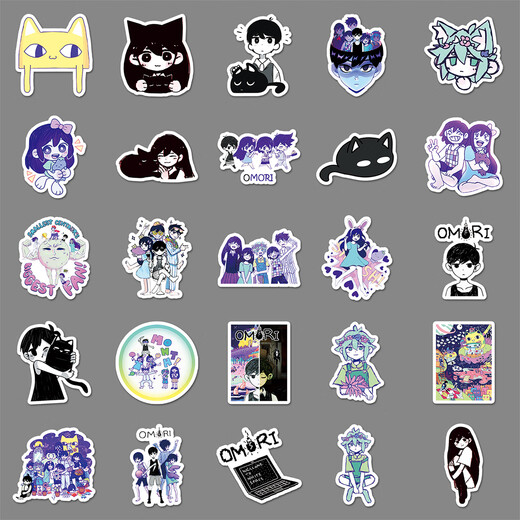 50 Autocollants périphériques de jeu Omori Pixel Game Mignon Cartoon Headspace Ordinktop autocollants de bureau peints créatifs avec décoration adhésive étanché