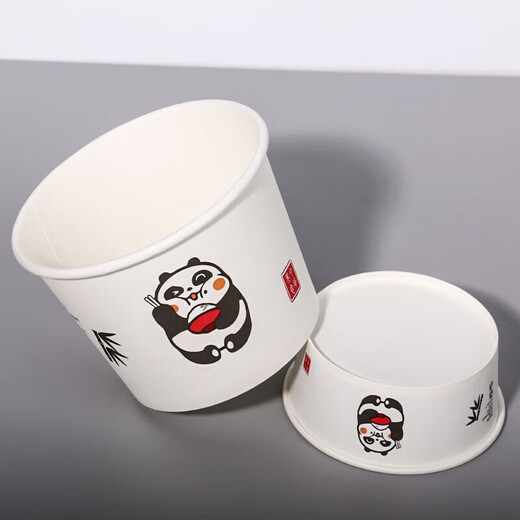 Disposable bowls and chopsticks, household thickened instant noodle paper bowls, commercial packed lunch boxes, disposable bowls and chopsticks lunch boxes, whole box batch, thickened 700 type paper bowls and chopsticks, 100 sets