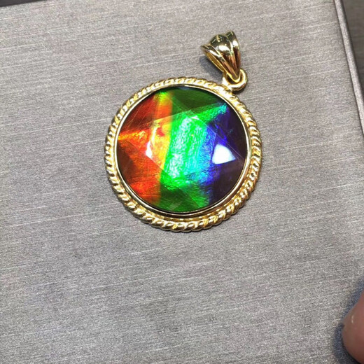 Fanshe Canada's new other/other natural crystal/semi-precious stone necklace women's ammolite David satellite pendant