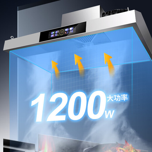 ZHENSHIDAI [Prise en charge Installation sur place] Machine intégrée Purificatrice de hottes commerciales, grande aspiration rurale de terre rurale Stove Firewood Stove Restaurant Canteen Restaurant Férum de Fume en acier inoxydable respectueux de l'environnement 120 * 80 * 45cm (modèle clé 680 Watt Single Van) Self-install (modèle phare)