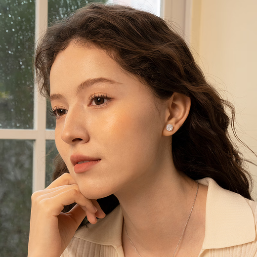 Abyb charming Zhao Lusi same style rose earrings gift box set light luxury zircon earrings exquisite jewelry gift for girlfriend rose earrings gift box