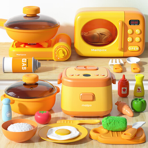 Mailobao Mailipox Cocina para niños Caja de regalo de juguete para niñas Refrigerador de arroz para el hogar Regalo de vacaciones de cumpleaños para niñas