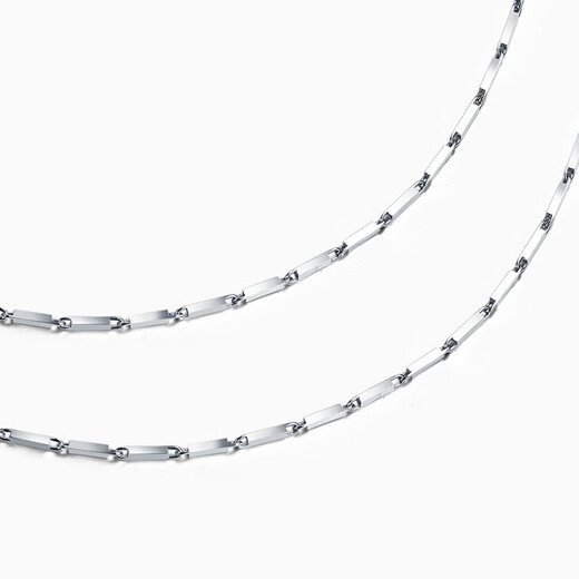 Pt.Charm Platinum Necklace pt950 Platinum Clavicle Chain Platinum Necklace Women's Melon Seed Chain Gift Versatile Plain Chain for Your Girlfriend If it is not in stock, it can be customized. Take 6g as an example