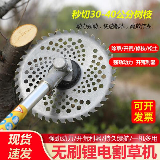 XMSJ新款大功率220v电动割草机高枝锯家用插电式园林剪草机草坪除草机 1048v60v72v松土头