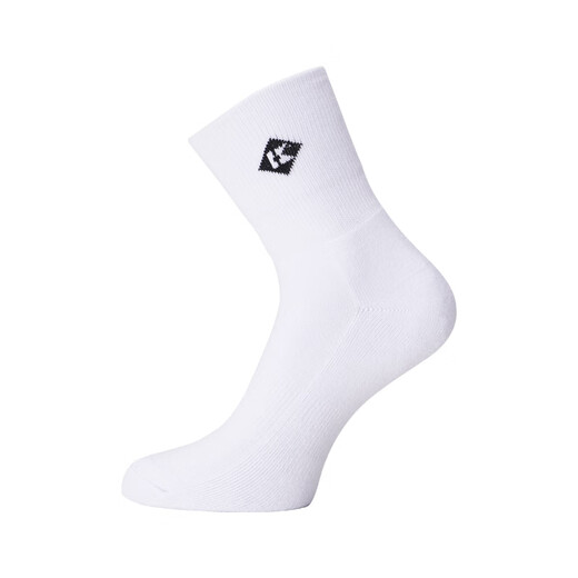 薰风（KUMPOO）羽毛球袜 加厚毛巾底篮球袜吸汗跑步袜熏风透气训练袜羽毛球袜 KSO-408 白色
