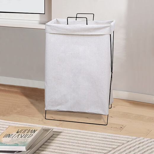 Made in Tokyo, foldable dirty laundry basket, Japanese style clothes storage basket, gray