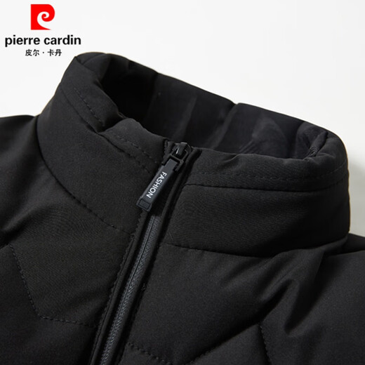 皮尔卡丹（pierre cardin）品牌白鸭绒羽绒服男士冬季短款加厚上衣休闲百搭潮流时尚夹克外套 黑色 175/L(120-140斤)