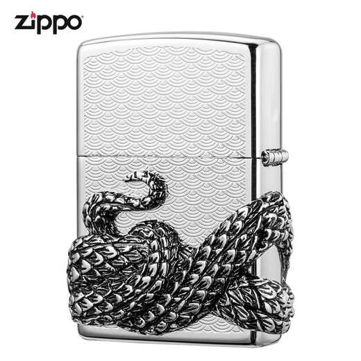 ZIPPO打火机Zippo正版生肖 银蛇缠绕金蛇 防风煤油送男友情人节礼物 金蛇DY9902FD