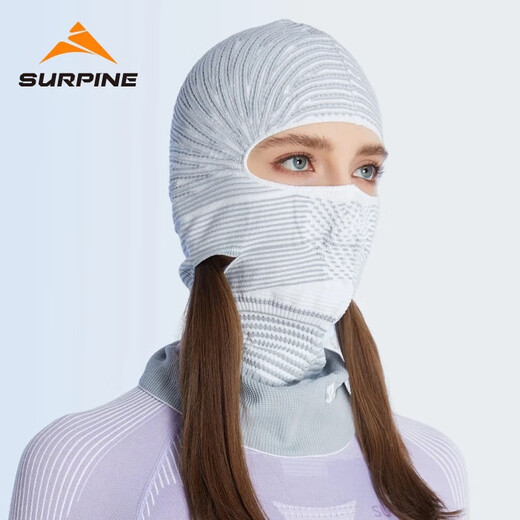 Matsuno Pai (SURPINE) Fibonacci fully seamless warm and breathable ski face protection hood for men and women cycling hat cold mask