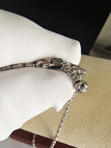 Oin 1.8mm Italian 18K gold meteor diamond chain platinum two-color gold rose gold adjustable chain necklace for women 1.8mm white gold 60cm about 8.5 grams adjustable style