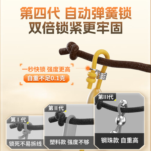 Kawazawa Knotless Quick Lock Line Product Main Line Set Imported from Japan Fishing Line Main Line Strong Tension Tie Competition Line Set 4.5m 4 Rolls + Storage Box Scissors No. 1.2