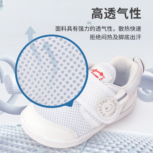 Kids.ing Kindergarten Indoor Shoes Spring and Autumn Mesh Shoes Breathable Sports Casual Shoes White Shoes Baby Shoes White Size 26