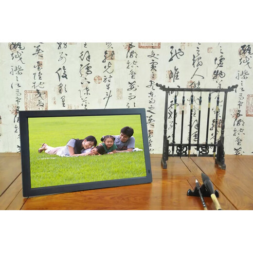 Promoción de Huaqiangbei La pantalla LED de alta definición de 17 pulgadas / 19 pulgadas / 22 pulgadas se puede montar en la pared como marco de fotos digital / máquina publicitaria con fines de visualización 17 pulgadas en blanco o negro sin tarjeta