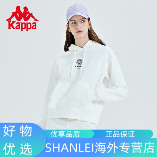 Kappa pullover hoodie new women's spring sports sweater casual knitted long-sleeved printed jacket Korean white-012M
