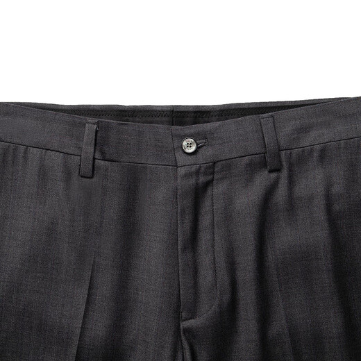 SEVEN rhino pleated trousers men's trousers spring and summer business versatile gray straight suit long trousers dark gray 32 170/80A