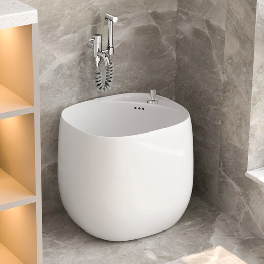 Aoyanlai mop pool household balcony bathroom mop basin ceramic mop pool outdoor floor mop basin bathroom mop pool M1049 white 49*38*40cm single basin + fast